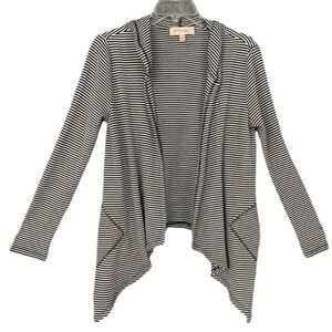 Philosophy Black and White Striped Cardigan